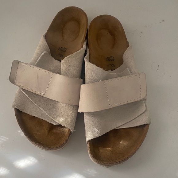 Birkenstock Kyoto Sandals beige men Sz 10 - Picture 3 of 4